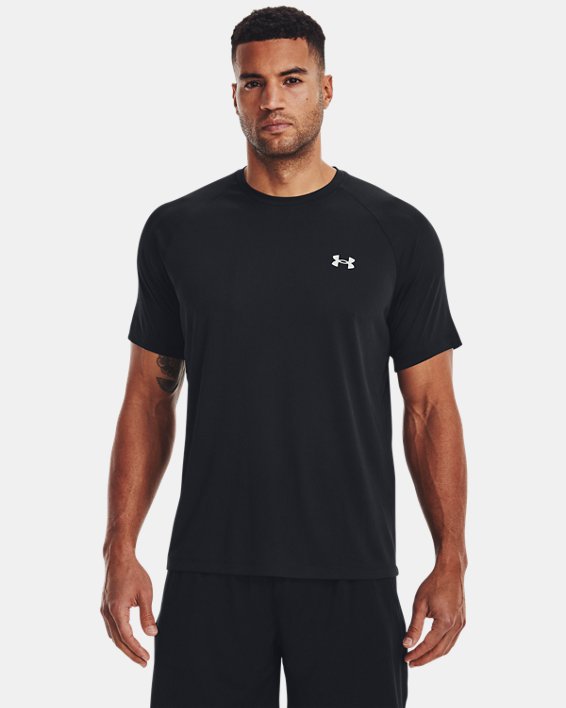 Men's UA Tech™ Reflective Short Sleeve, Black, pdpMainDesktop image number 0
